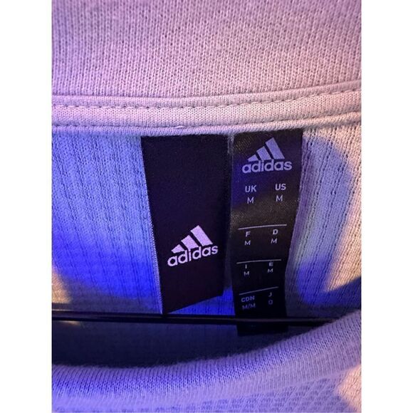 ADIDAS POSTGAME LITE WAFFLE CREW SWEATSHIRT MEN’S MEDIUM LIGHT BLUE - Picture 3 of 6